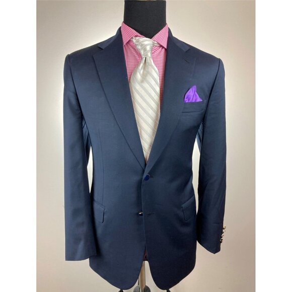 BRIONI Italian Navy Blazer Sport Jacket 42 R e52 - Picture 1 of 4